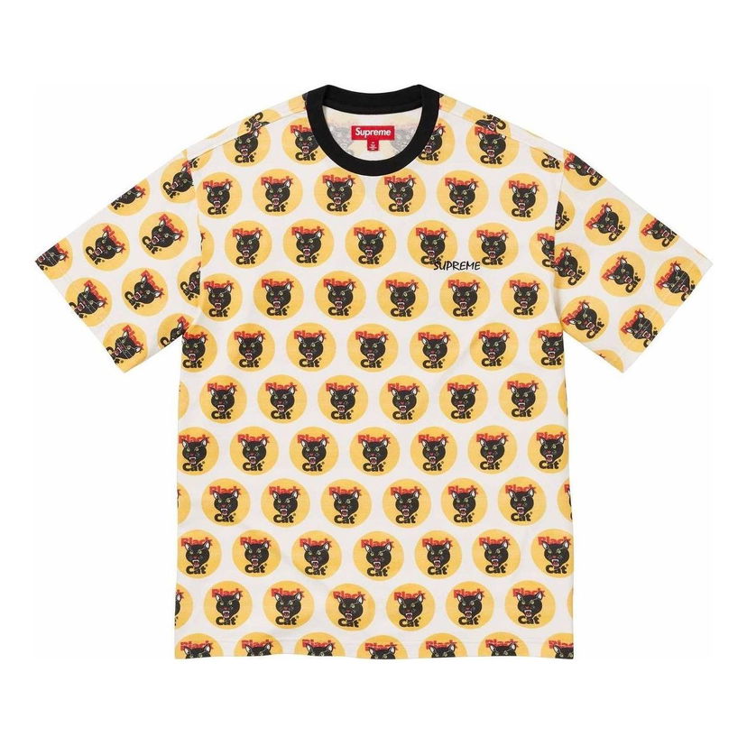 Тениска Supreme Supreme Black Cat Print T-Shirt Бяло | SUP-SS24-282