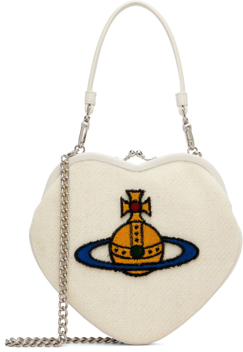 Дамска чанта Vivienne Westwood Belle Orb-Logo Heart Frame Bag Бежово | 4B010012W-W00W2-