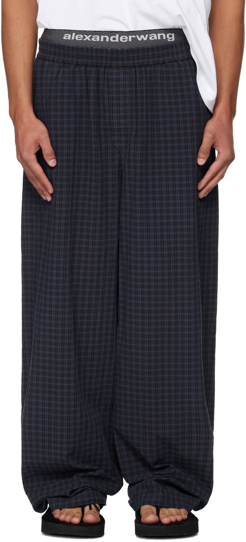 Панталони Alexander Wang Alexander Wang Relaxed Trousers Синьо | 6WC3254885