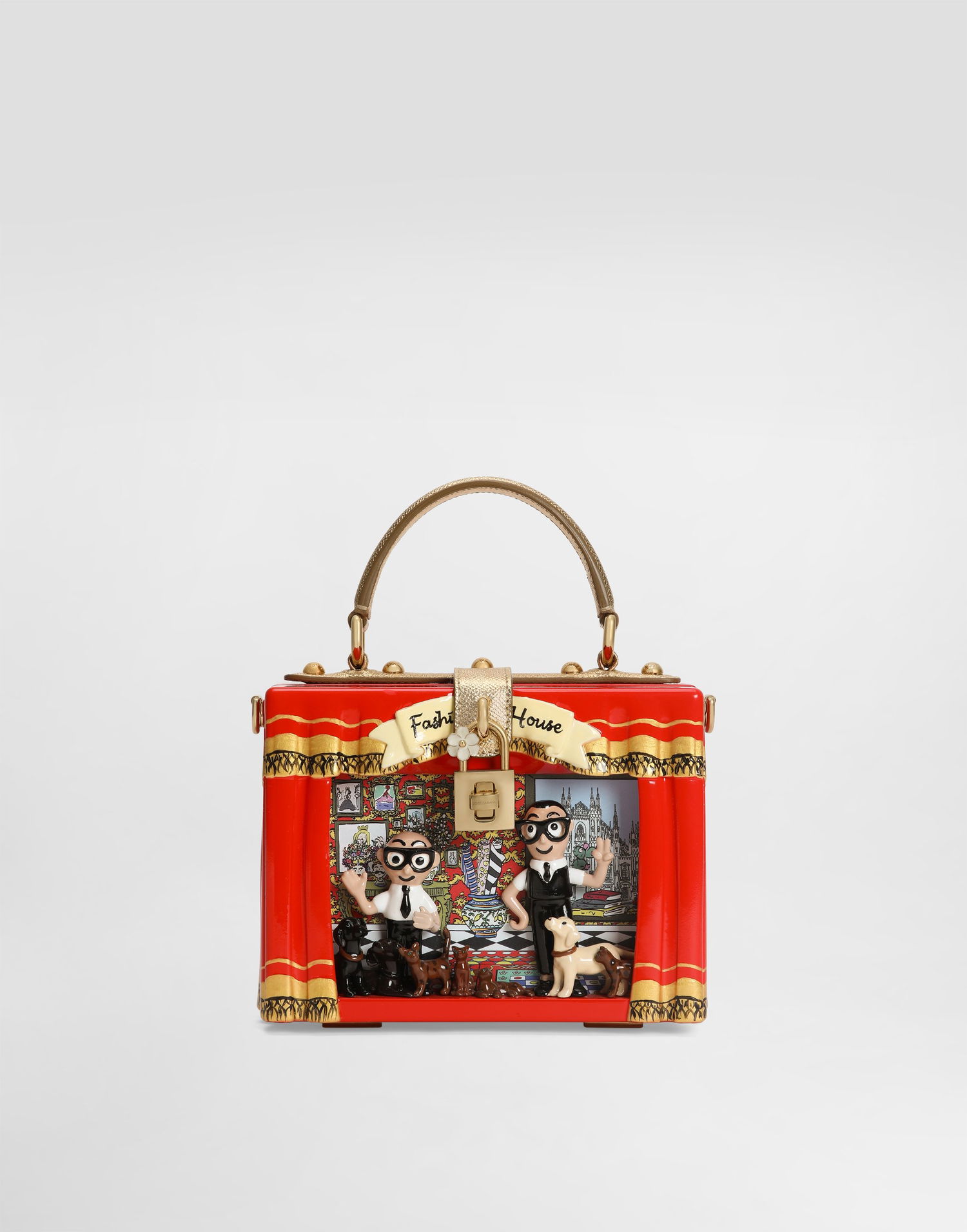 Дамска чанта Dolce & Gabbana Dolce Box Painted Wood Diorama Bag Многоцветен | BB5970AU6908B034, 0