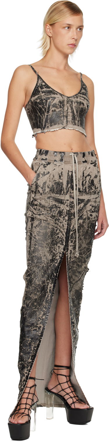 Пола Rick Owens DRKSHDW Concordians Phleg Pillar Denim Maxi Skirt Многоцветен | DS02E7333 SDWF, 3