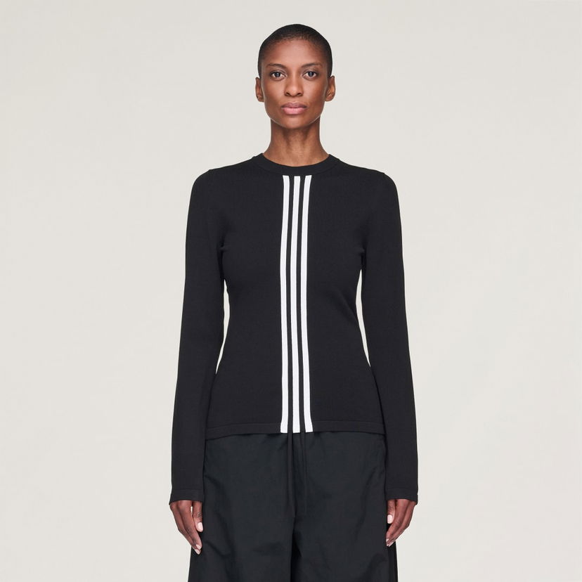 Тениска adidas Performance Y-3 3-Stripes Long Sleeve T-Shirt Черно | KB3692