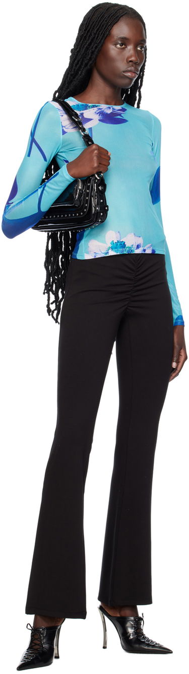 Тениска Miaou Miaou Floral Long Sleeve T-Shirt Синьо | 7029PM2BLO, 3
