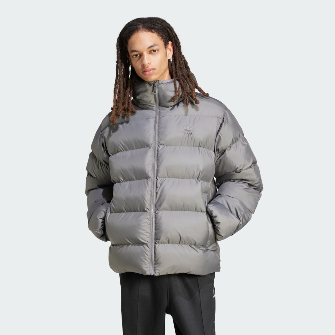 Пухо яке adidas Performance Tonal Hooded Puffer Jacket Сиво | IY3398, 0