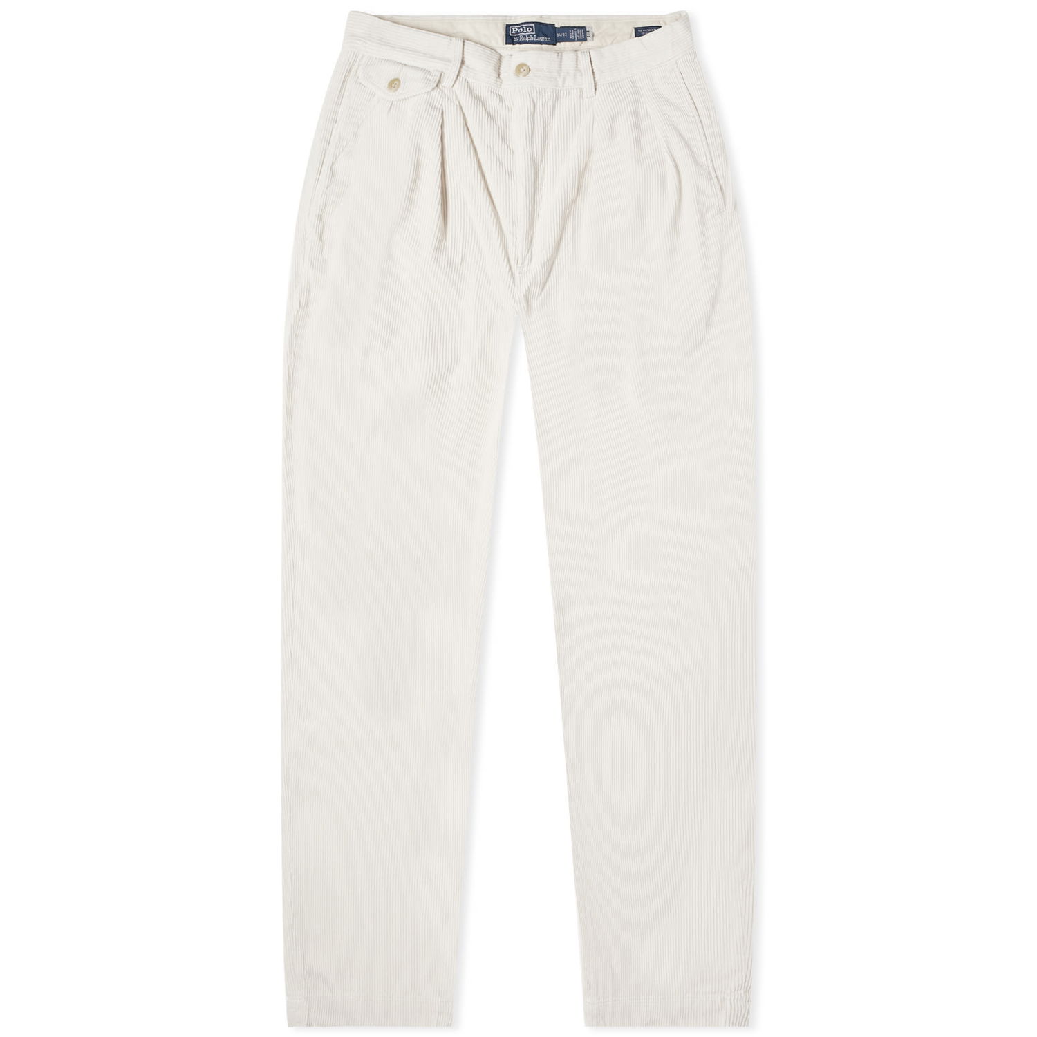 Панталони Polo by Ralph Lauren Corduroy Pleated Pant "Parchment Cream" Бяло | 710924112001, 0