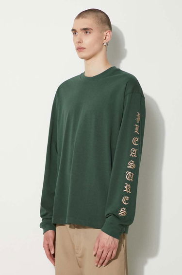 Тениска Pleasures PLEASURES Oe Long Sleeve T-Shirt Зелено | P24SU008.GREEN, 2