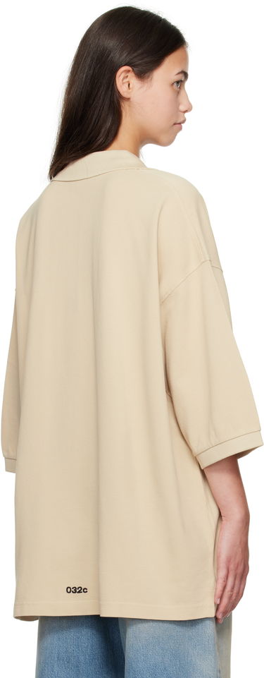 Поло тениска 032C 032c Fainting Cross Oversized Polo Бежово | F25-URC-0459-550-W, 2