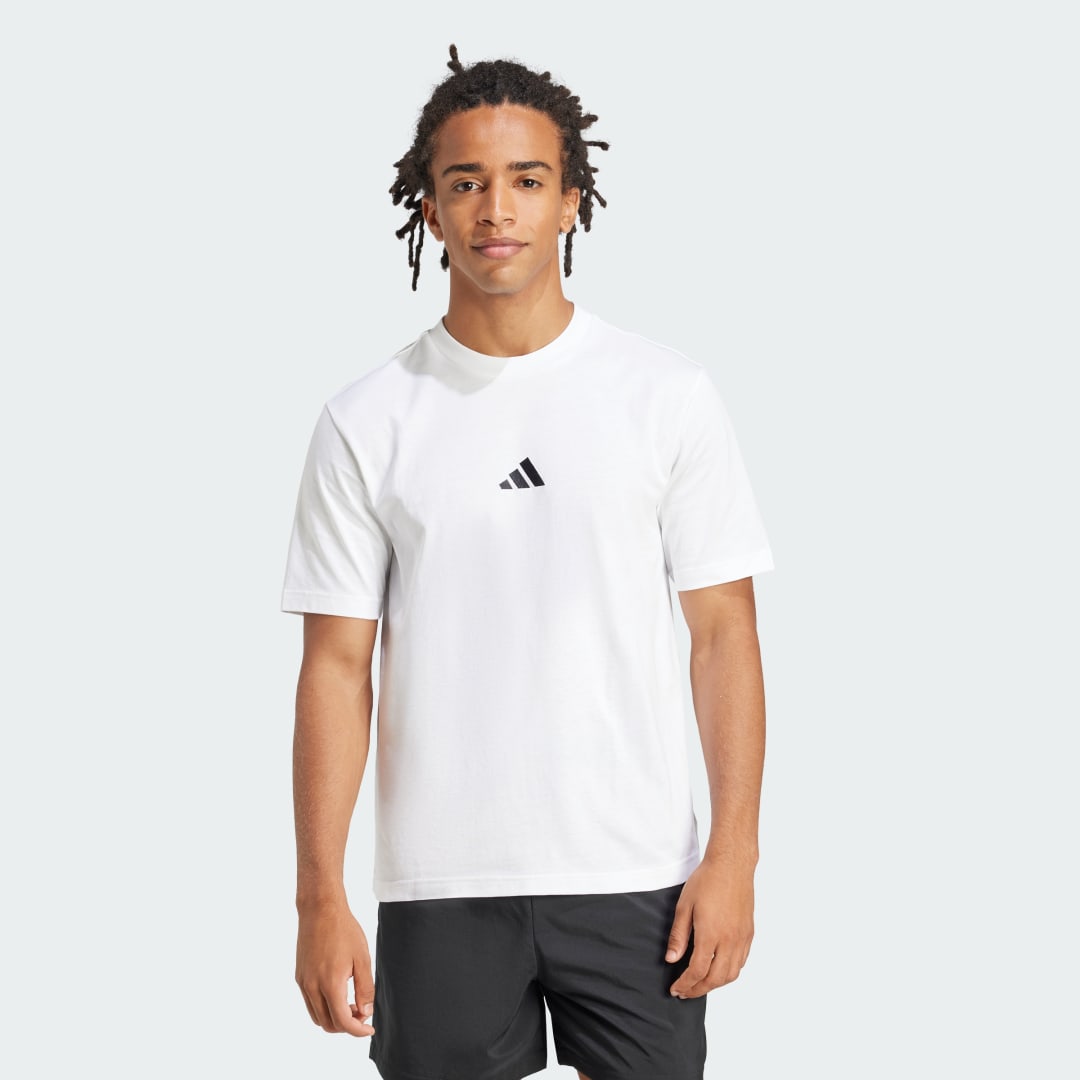 Тениска adidas Performance Essentials Small Logo Jersey T-Shirt Бяло | JF1092, 0