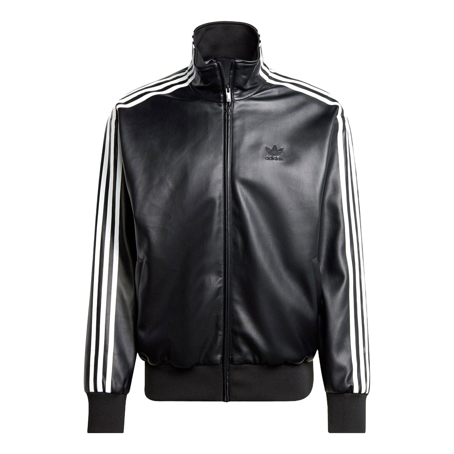 Яке бомбър adidas Originals Adicolor Loose Firebird Faux Leather Track Jacket Черно | IZ4033, 0