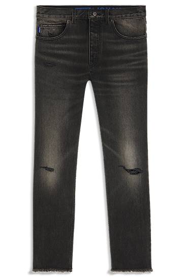 Дънки BOSS Regular Fit Distressed Denim Jeans Черно | 50541593