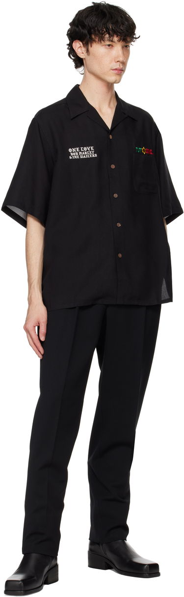 Риза WACKO MARIA WACKO MARIA Bob Marley One Love Short Sleeve Button-Up Shirt Черно | BOBMARLEY-WM-HI10, 3