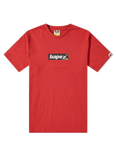 Тениска BAPE Archive Camo Box Logo Tee Червено | 001TEI201018F-RED