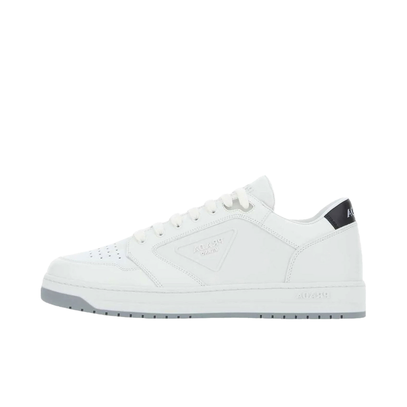 Кецове и обувки Prada Round Toe Sneakers White Black Бяло | 2EE363_3LJ6_F097W