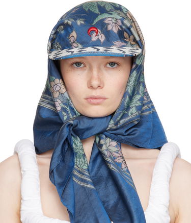 Шал Marine Serre Marine Serre Regenerated Silk Scarves Veiled Cap Синьо | UHG028A UWOV0028, 0