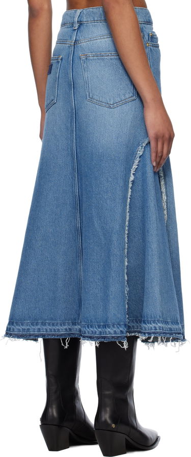 Пола GANNI GANNI Denim Midi Skirt Синьо | J1601, 2