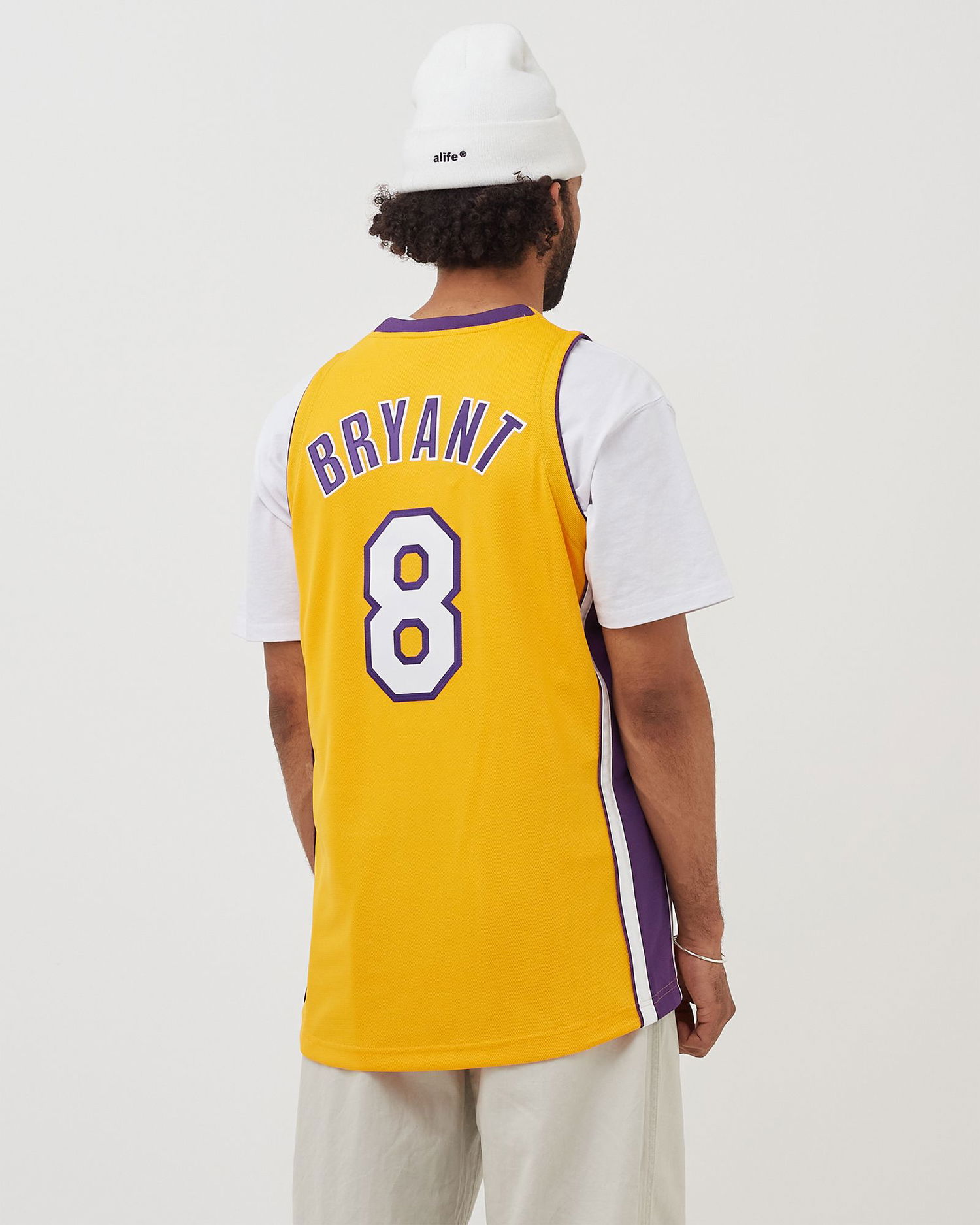 Фланелка Mitchell & Ness NBA AUTHENTIC JERSEY LOS ANGELES LAKERS HOME 1999-00 FINALS KOBE BRYANT #8 Жълто | AJY4CP19001-LALLTGD99KBR, 1