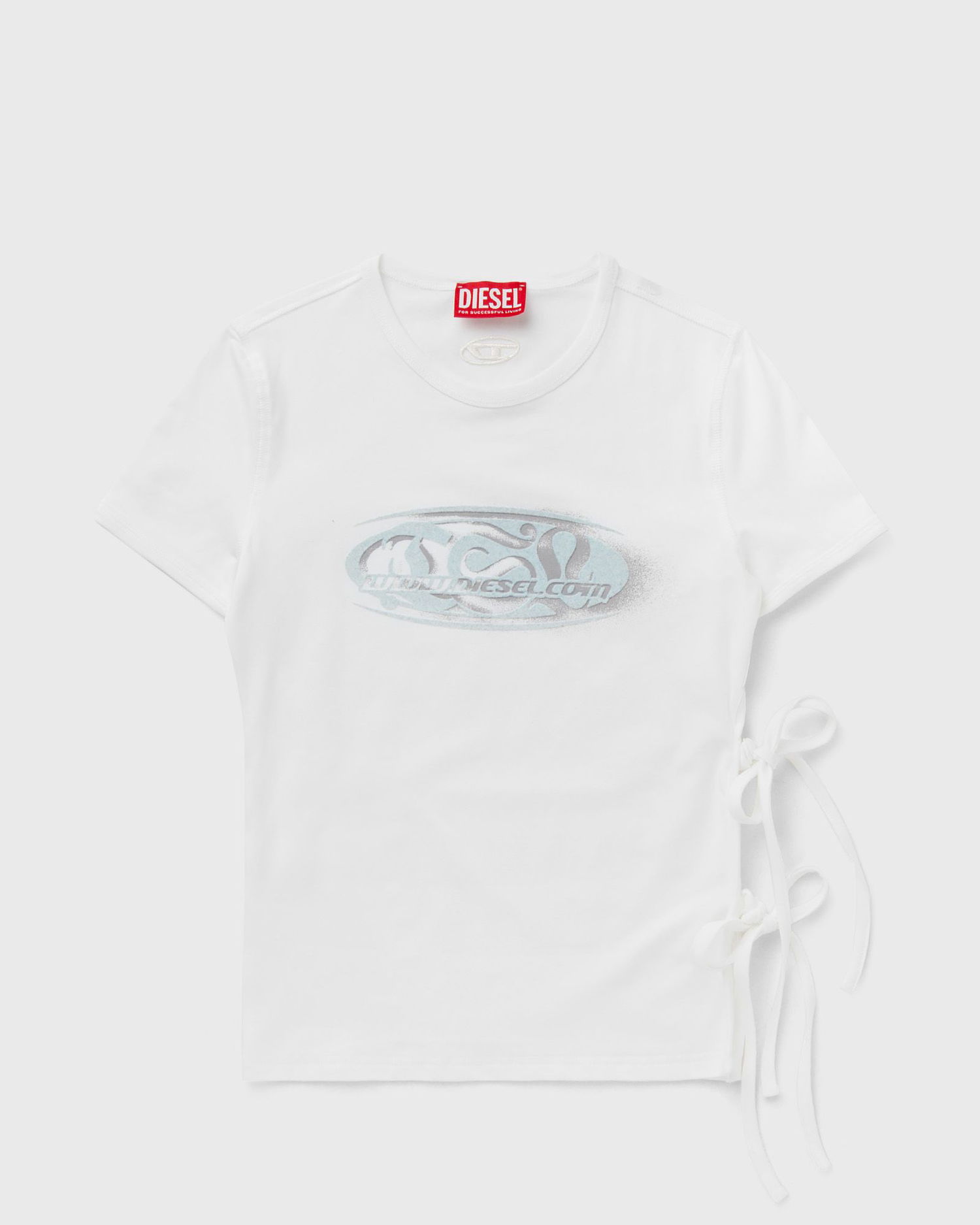 Тениска Diesel Women's T-Shirt with Side Ties Бяло | A19368-0HQAH-100, 0