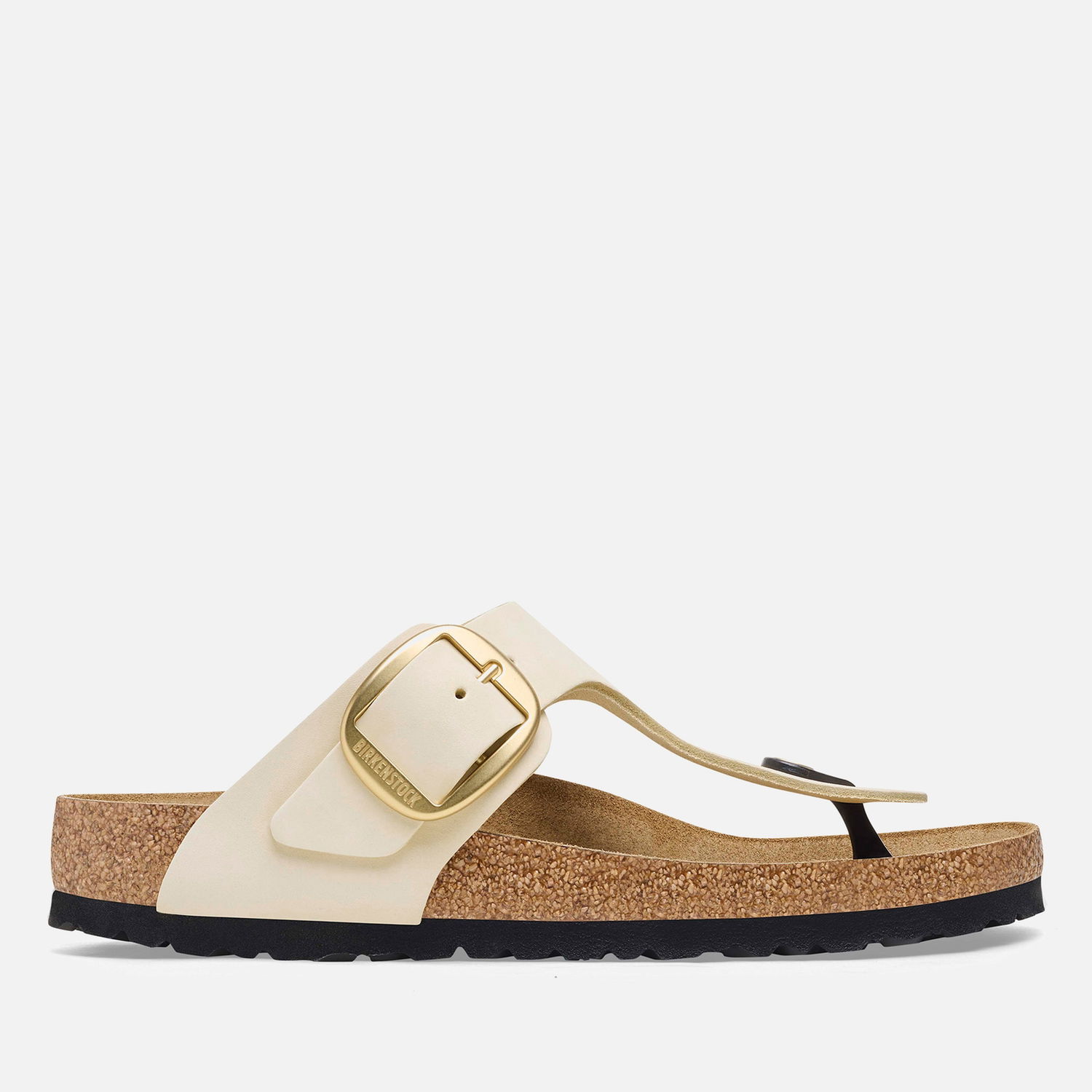Кецове и обувки Birkenstock Women's Gizeh Big Buckle Slim Fit Nubuck Toe Post Sandals - Ecru - UK 3.5 Бежово | 1026605, 0