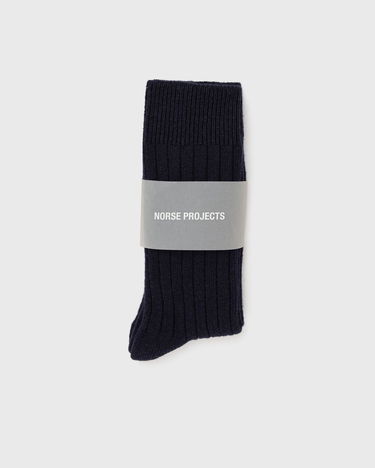 Чорапи NORSE PROJECTS Bjarki Cashmere Blend Rib Socks Тъмно синьо | N82-0070-DARK_NAVY, 1