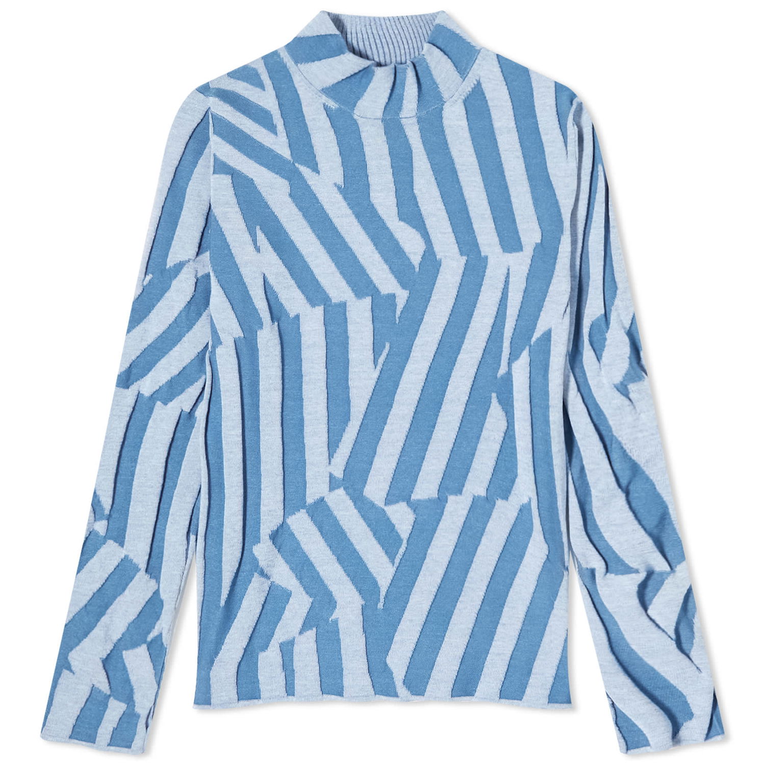 Пуловер KENZO Dazzle Stripe Knitted Jumper Cyan Синьо | FD62PU4113CL-69, 0