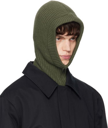 Шапка LEMAIRE Lemaire Lambswool Hooded Balaclava Зелено | AC1147 LK1026, 1