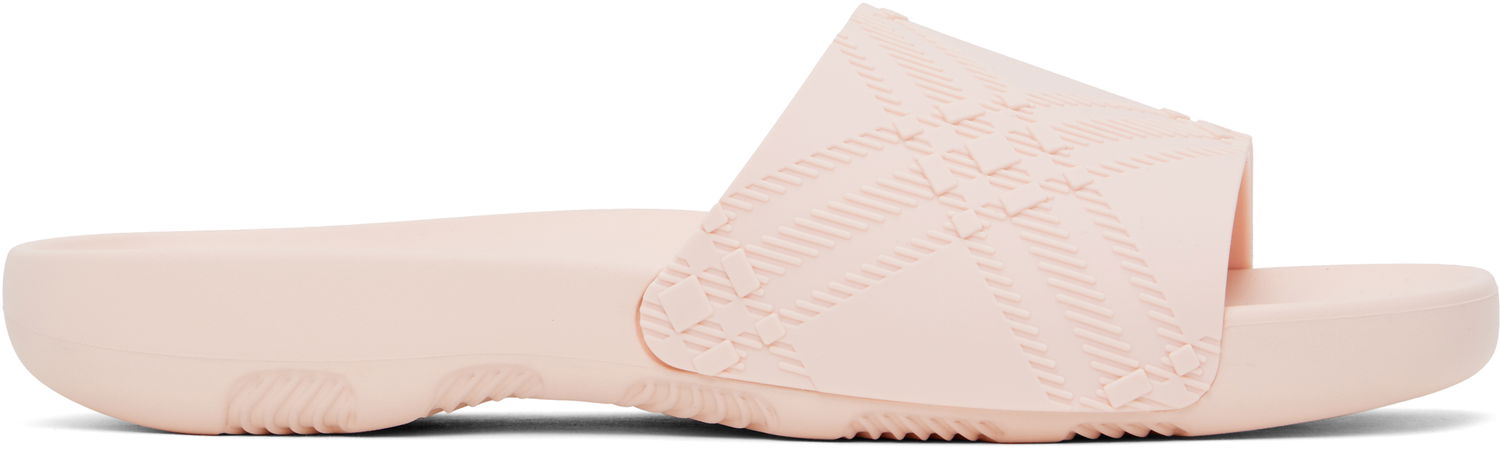 Облекло Burberry Burberry Embossed Check Dive Slides Розово | 8102135, 0