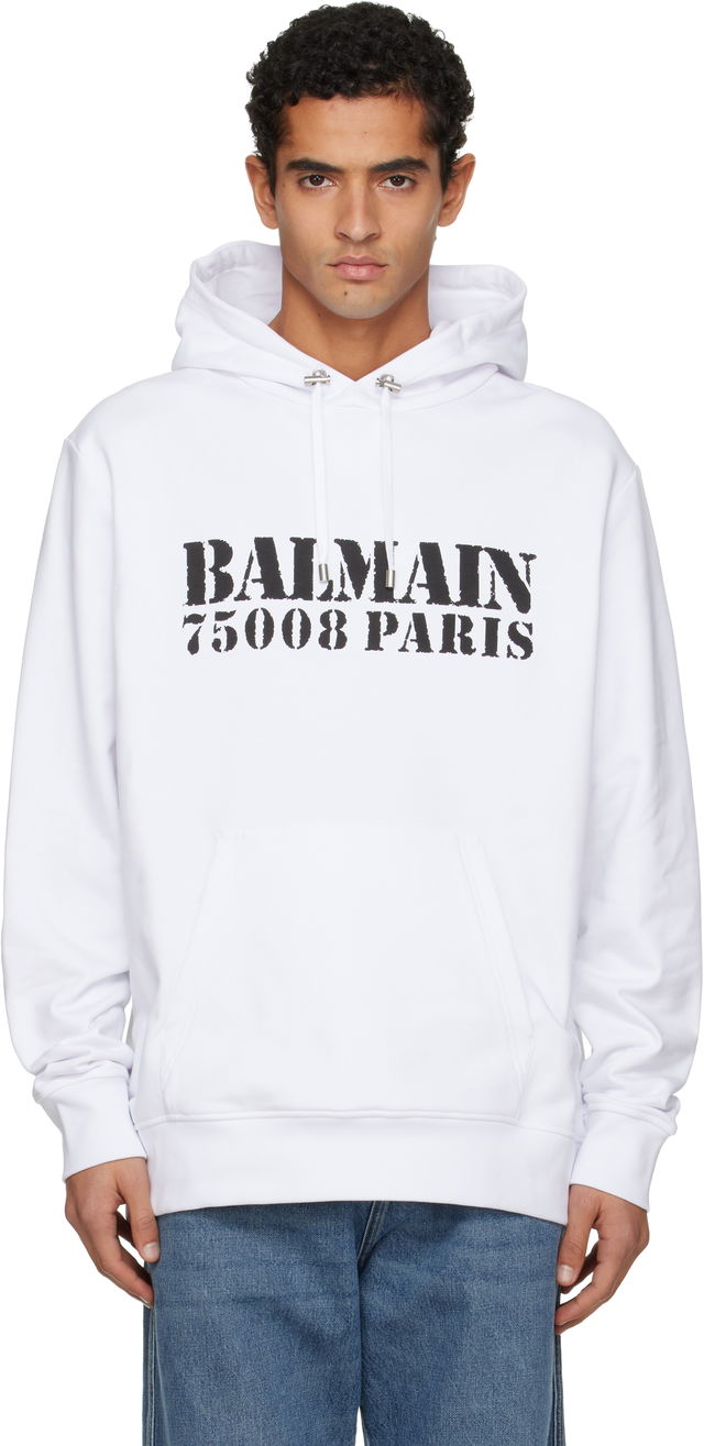 'Balmain' Stamp Printed Hoodie
