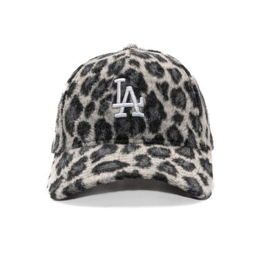Шапка с козирка New Era Cosy Animal Snow Leopard Fleece 9FORTY LA Dodgers Adjustable Hat Сиво | 60691313, 1
