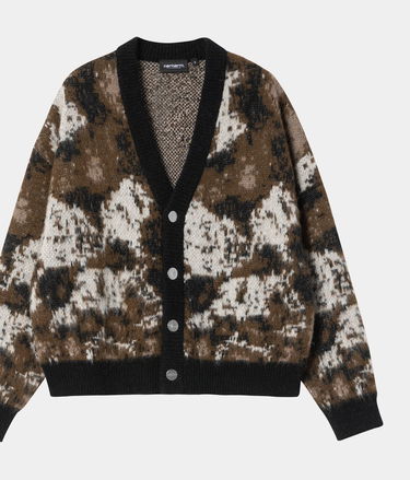 Пуловер Carhartt WIP Merlin Cardigan Wild Dog Jacquard Кафяво | I035417_5, 0