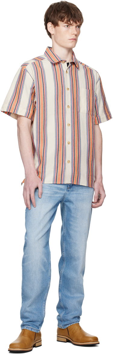 Риза A.P.C. A.P.C. Ross Striped Linen Short-Sleeve Button-Down Shirt Многоцветен | COHIA-H12541, 3