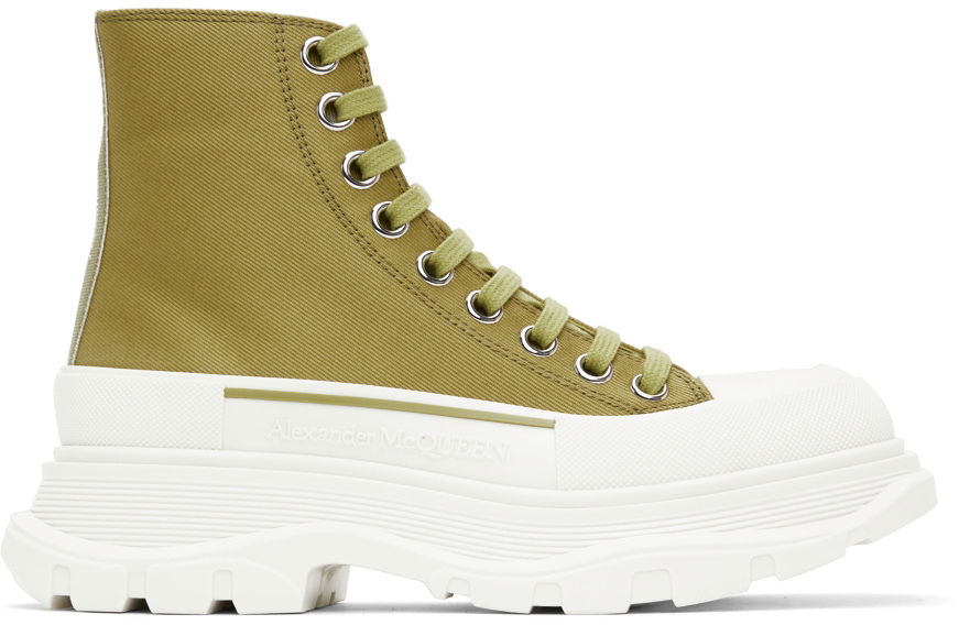 Кецове и обувки Alexander McQueen Tread Slick High Sneakers Зелено | 697080W4U31, 0