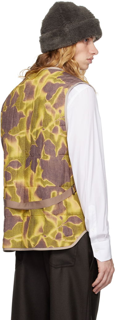 Жилетка Paul Smith Paul Smith Photogram Leaves Print Quilted Vest Зелено | M1R-134Z-N02490-10, 2
