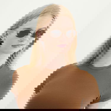 Слънчеви очила Miu Miu Elongated Oval Sunglasses with Cutout Temples Металик | 0MU-52YS-54-7OE01T, 6