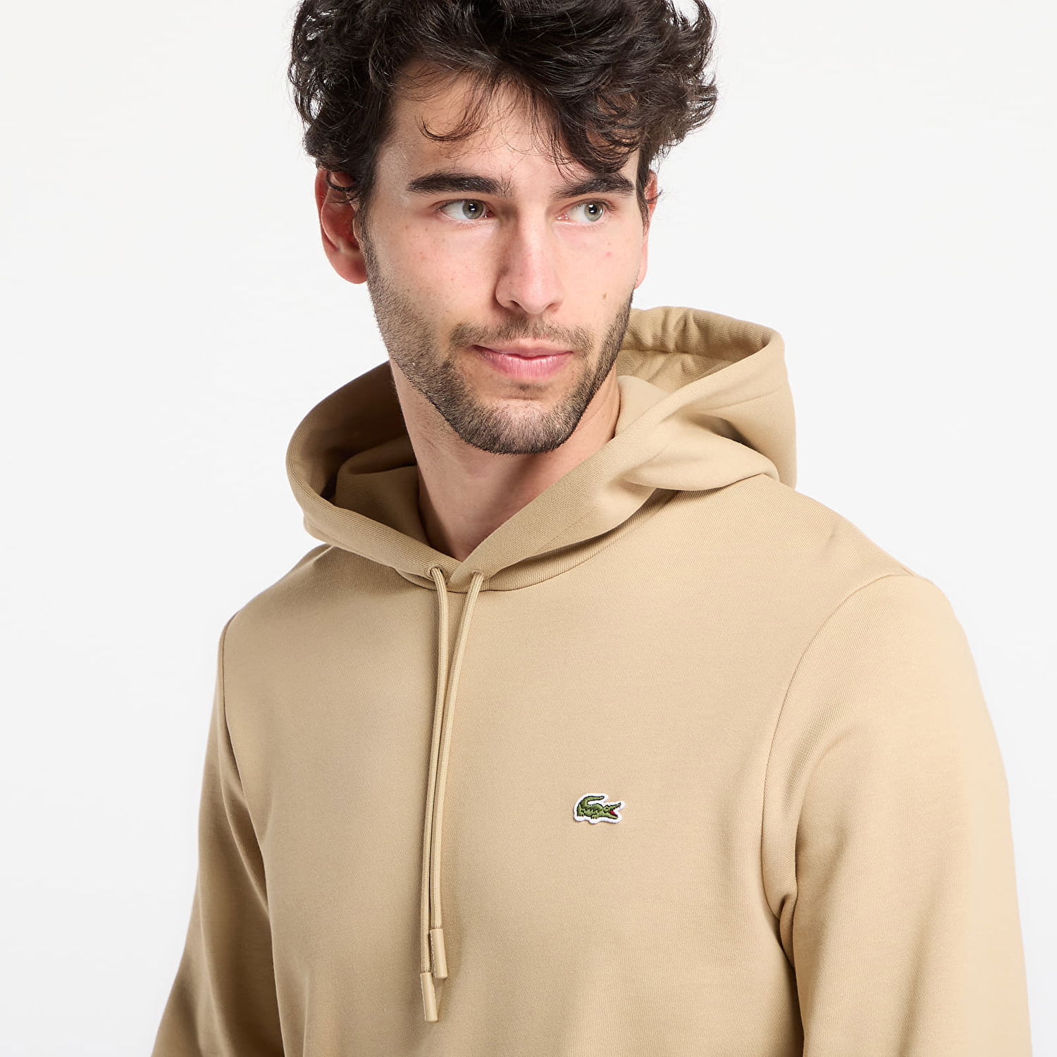 Суитчър Lacoste Hoodie with Kangaroo Pocket Бежово | SH9839 02S, 1