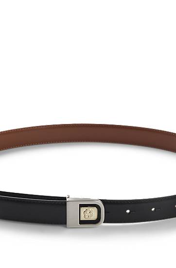 Колани BOSS Reversible Italian Leather Belt with Double B Monogram Черно | 50548522, 1