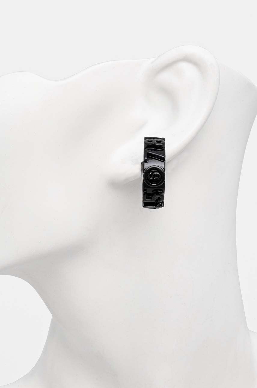 Обеци Maison Margiela MM6 Number Hoop Earrings Черно | SM7VG0070.P6686, 1