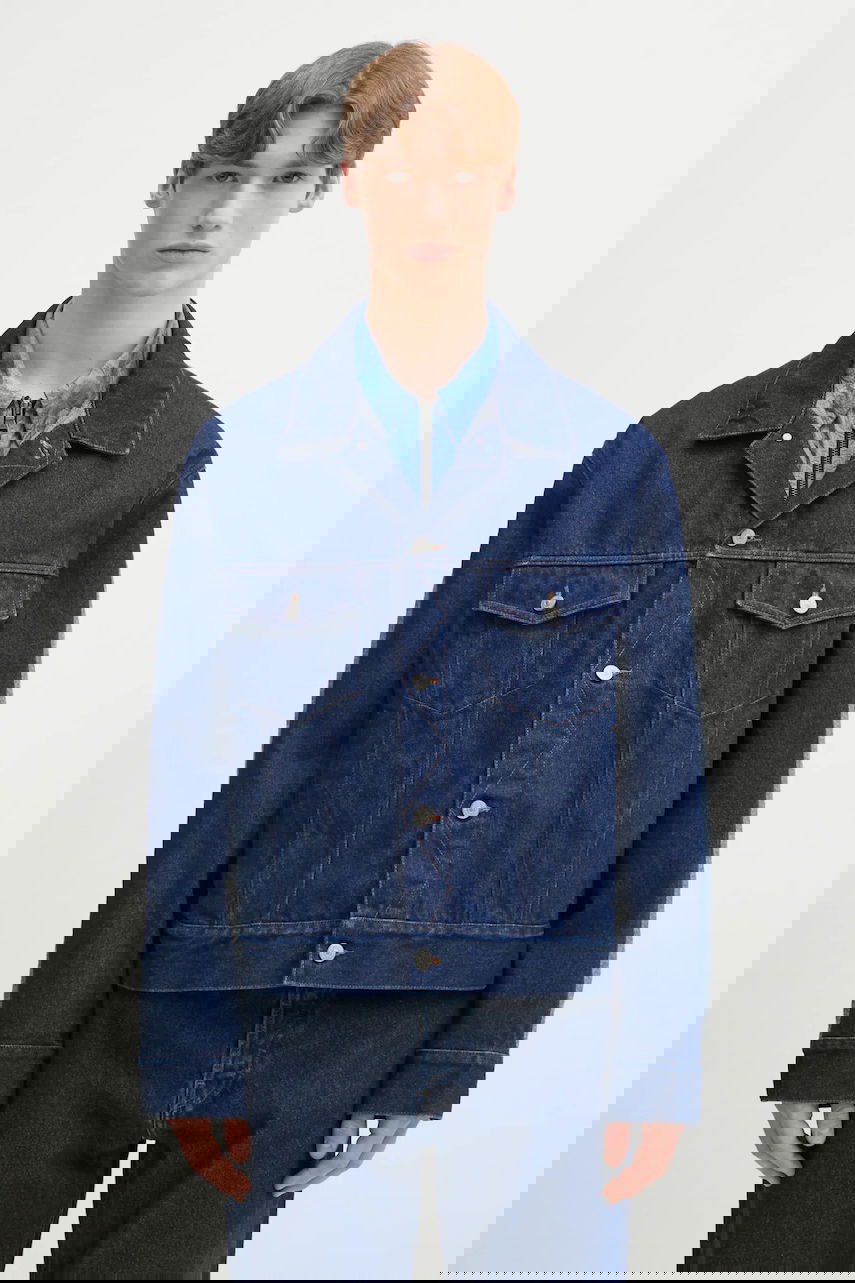 Яке Maison Margiela Denim Jacket with Contrast Stitching Синьо | SH0AM0038, 0