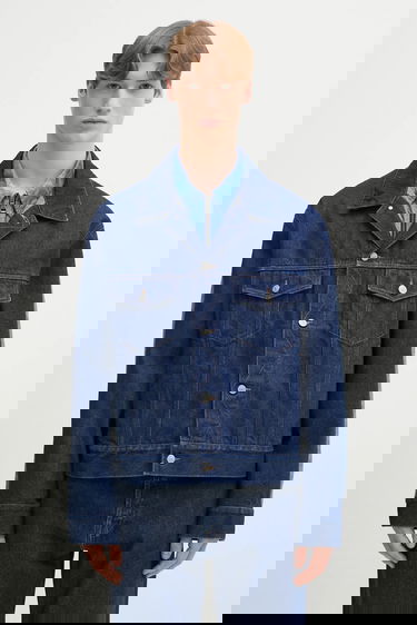 Яке Maison Margiela Denim Jacket with Contrast Stitching Синьо | SH0AM0038, 0