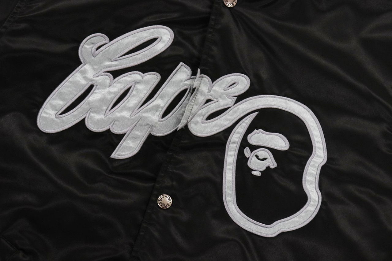 Яке BAPE Baseball Jacket Черно | 0ZXJKM140002H, 1