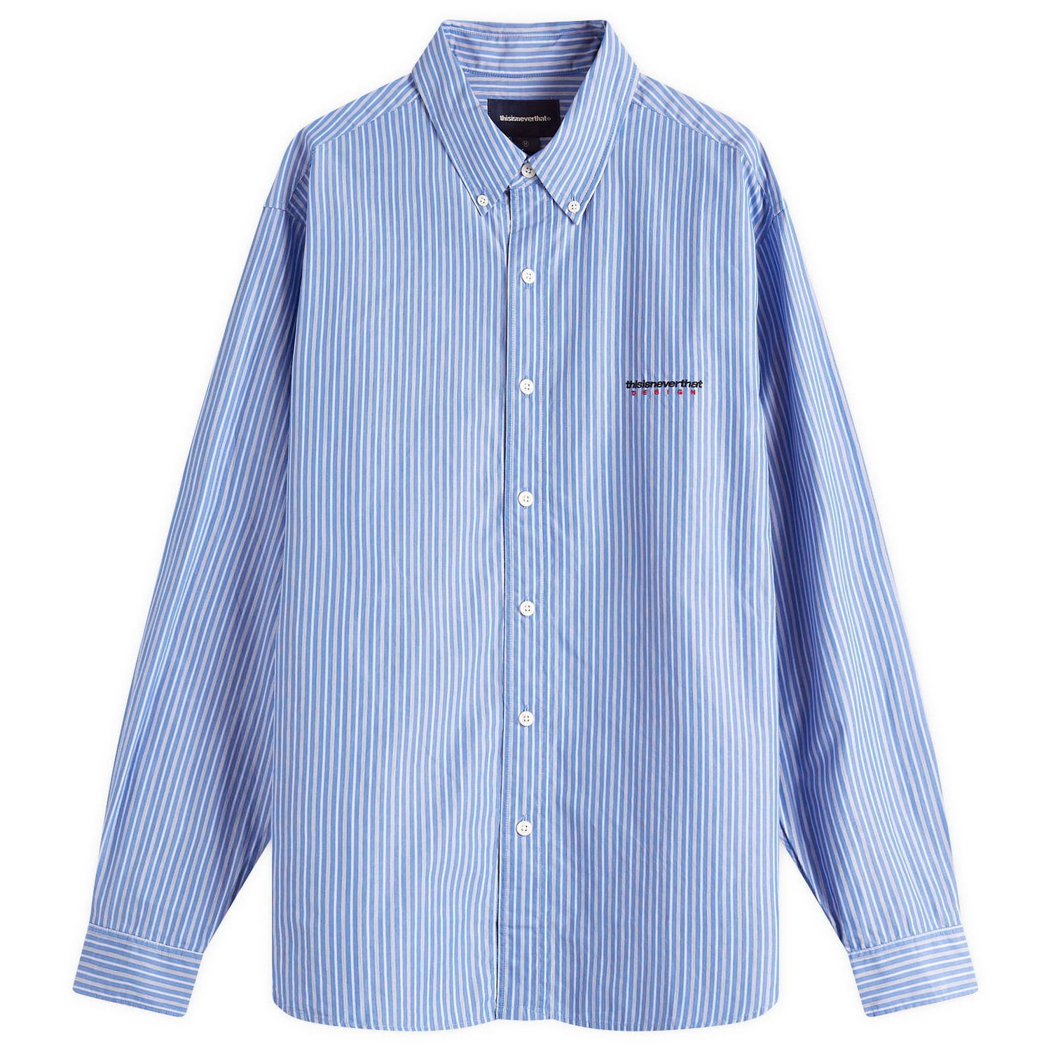 Риза thisisneverthat Dsn Striped Shirt Синьо | TN251WSHTL02-BLUE, 1
