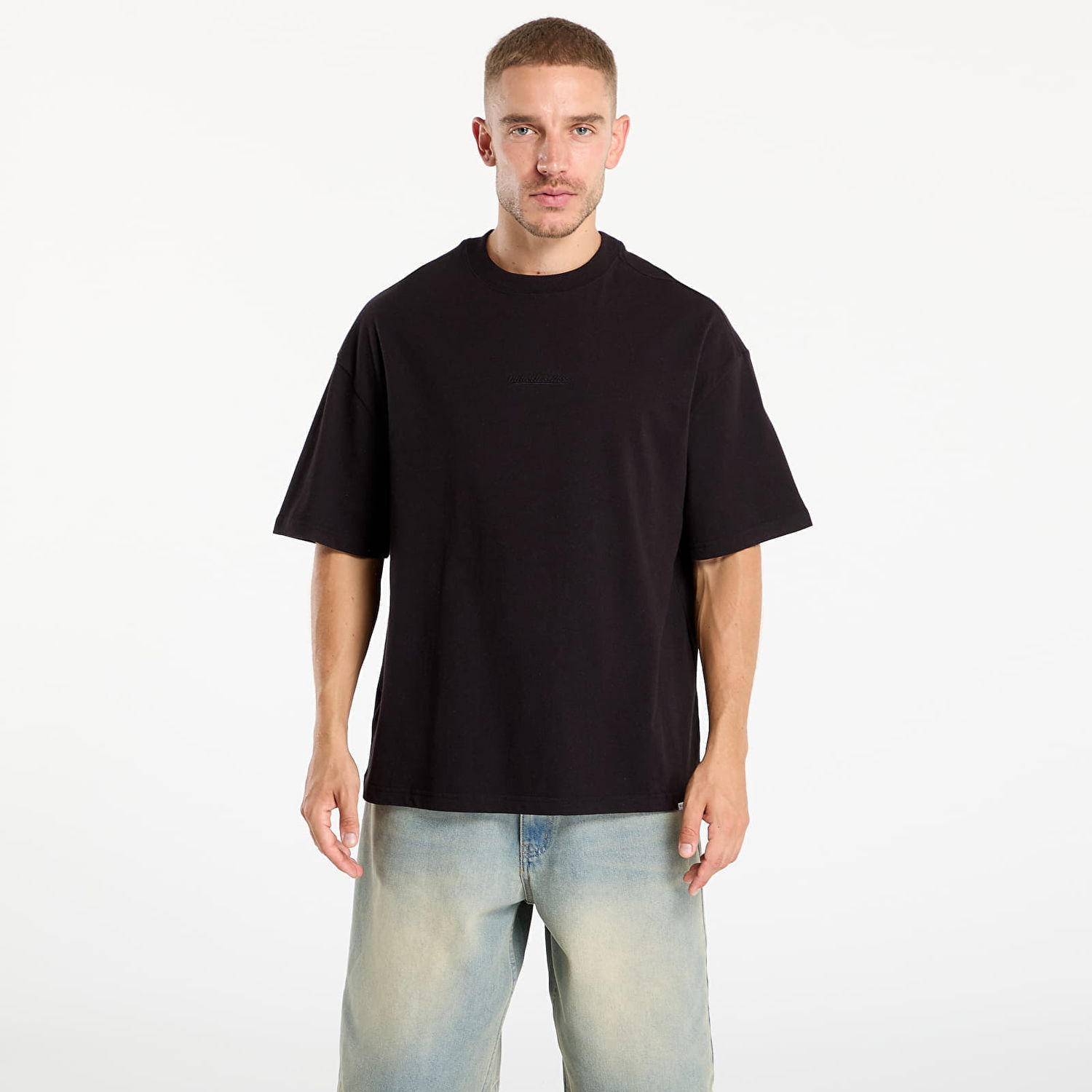 Тениска Mitchell & Ness Mitchell & Ness Branded Script Oversized Tee Черно | FC9605-MNNBLCK, 0