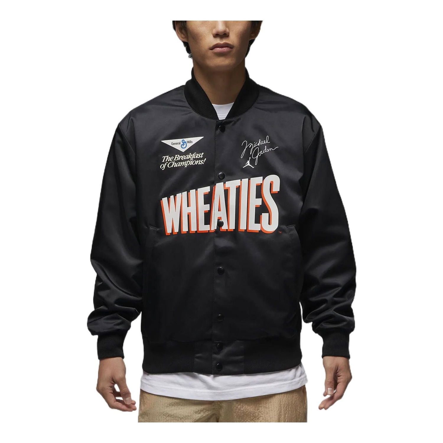 Яке бомбър Jordan Flight MVP Satin Jacket Черно | DV7579-010, 0