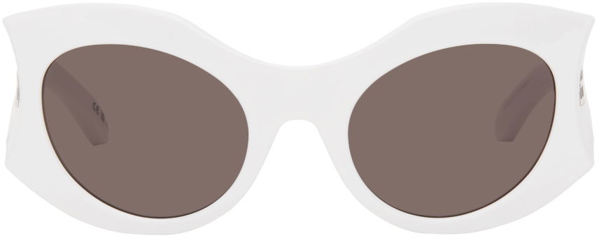 Слънчеви очила Balenciaga Hourglass Round Бяло | BB0256S, 0