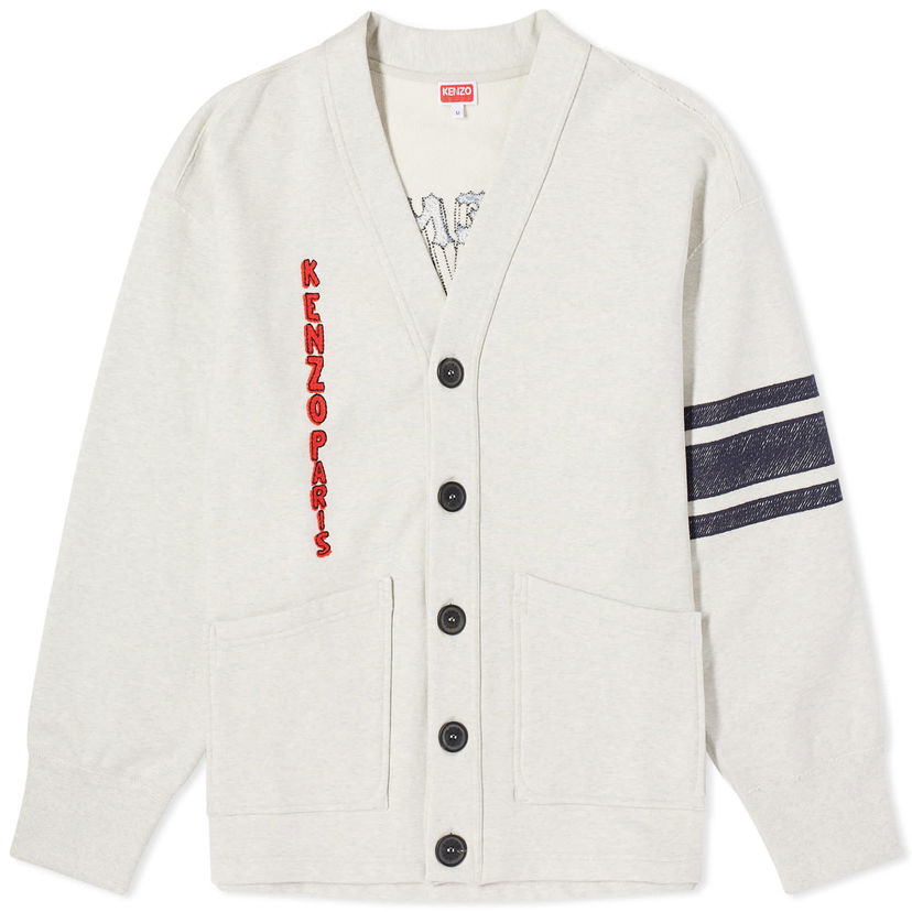 Пуловер KENZO Drawn Varsity Oversize Cardigan Сиво | FE55SW1434ME-93