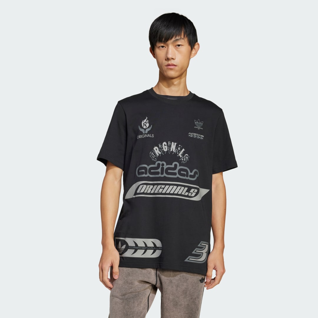 Тениска adidas Performance Graphic Print T-Shirt Черно | JP2676, 0