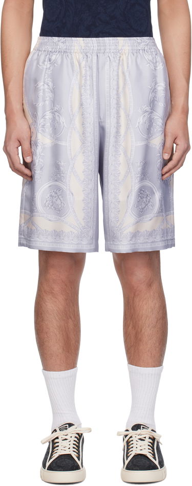 Къси панталони Versace Versace 'La Coupe des Dieux' Silk Shorts Лилаво | 1002476_1A11391, 0