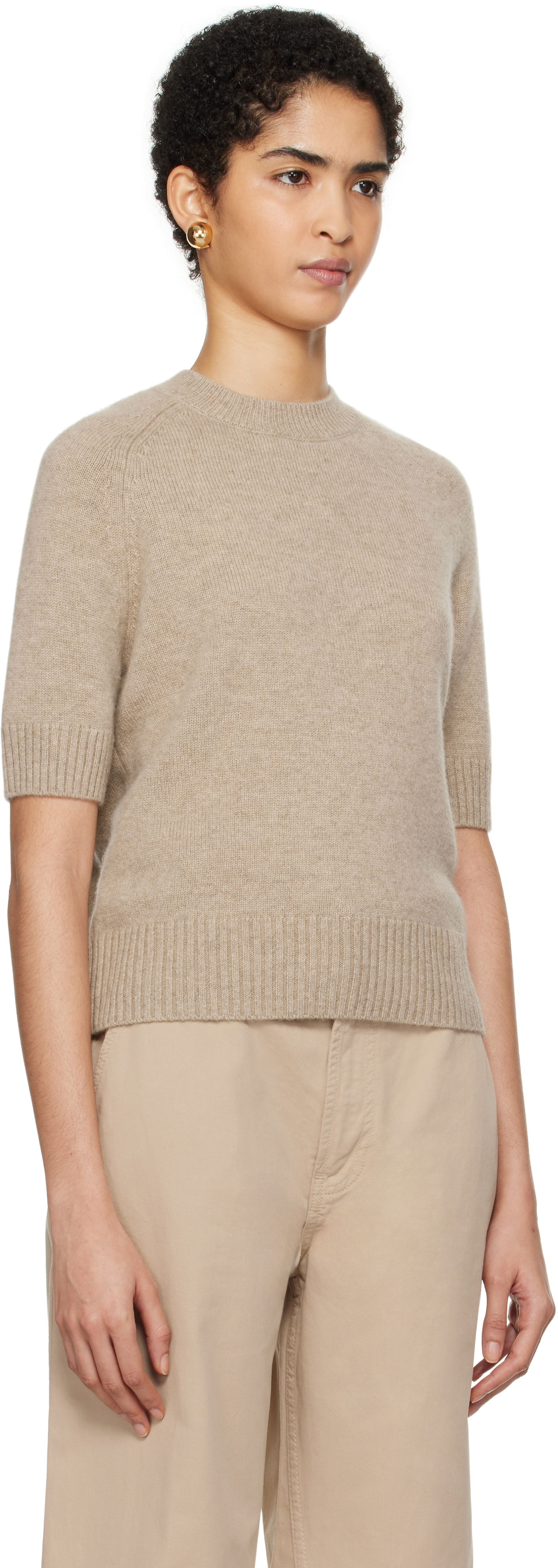 Пуловер Anine Bing ANINE BING Jackson Crewneck Knit Sweater Бежово | A-09-10175-BWN2, 1