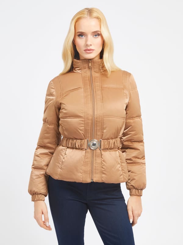 Пухо яке GUESS Detachable Bumbag Бежово | W3BL19WEX12, 0