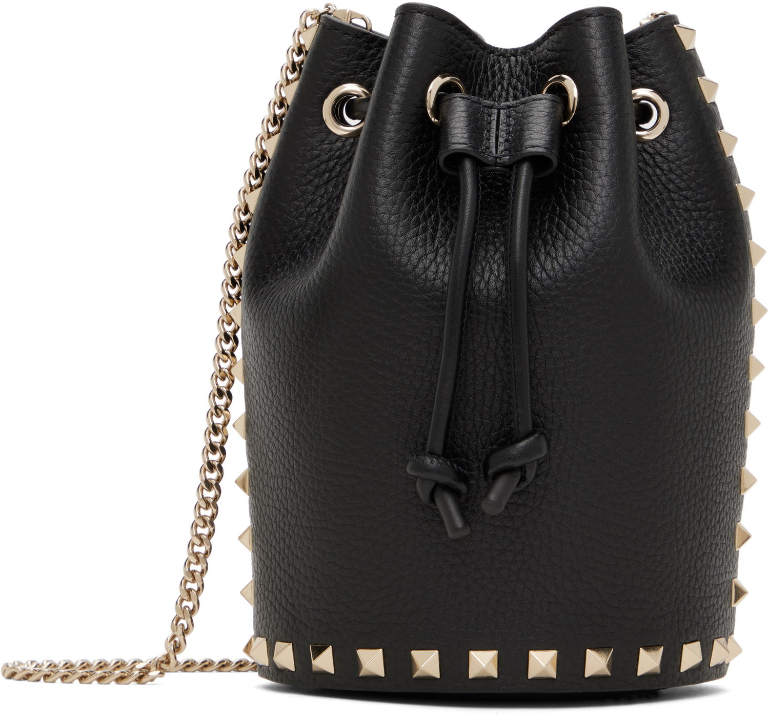 Дамска чанта Valentino Valentino Garavani Mini Rockstud Drawstring Bag Черно | 6W2P0AI4VSH, 0