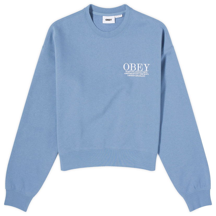 Суитчър OBEY Cities Crewneck Синьо | 211600155-COE